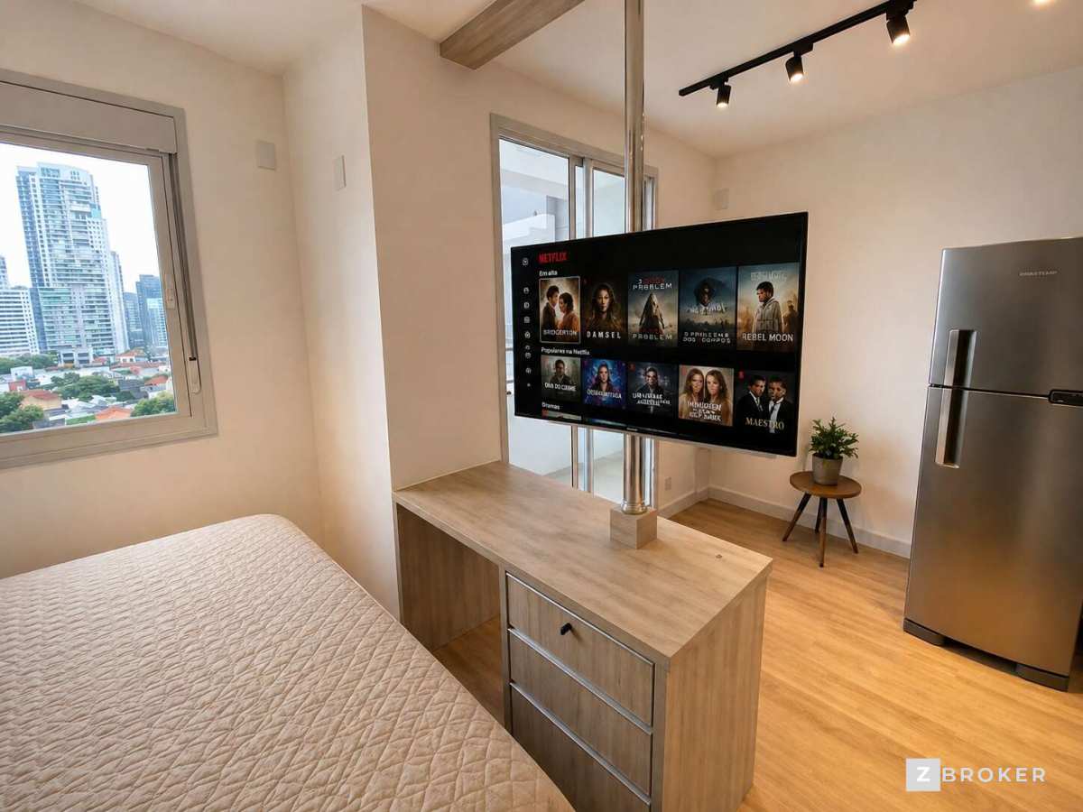 Studio para alugar em São Paulo, Pinheiros, com 1 quarto, 25m² - Imobiliária Artefatto Imóveis - Franca/SP